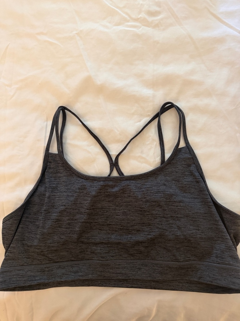 GAIAM Charcoal Heather Strappy Sports Bralette
